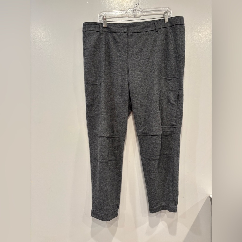 A-K-R-I-S- Gray 100 % Wool trouser Size 14